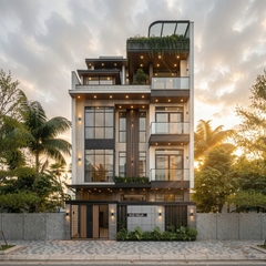 THIẾT KẾ & THI CÔNG VILLA HIỆN ĐẠI TẠI HẠ LONG - Tối ưu công năng trên 5 tầng - Giang's Villa