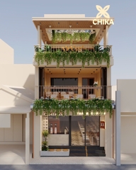 Thiết kế - Thi công dự án quán caffe Chika - Kim Anh, Hà Nội