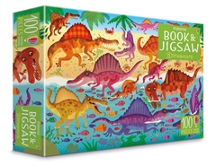 JIGSAW WITH A BOOK DINOSAURS