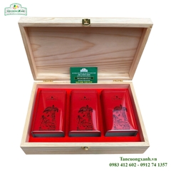 Trà Sen Tây Hồ 300gram – Hộp Gỗ Thông