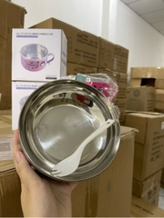 Tô Ăn Mì Kèm Muỗng Có Nắp Size 16cm (Thùng 100)