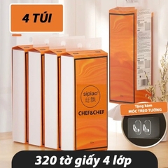 (KÈM MÓC DÁN) Giấy Rút Treo Tường Cam Sipiao Chef&Chef - SP-1280 (Thùng 4 Bịch)