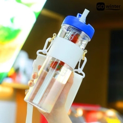 Ly Detox 850Ml Trong Suốt Kèm Dây Đeo ( Thùng 80)