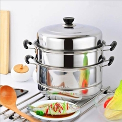 Nồi Hấp 3 Tầng Inox 28cm