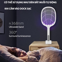 Vợt Bắt Muỗi Tự Động Kèm Dock Sạc FullBox ( Thùng 40 )