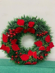 Vòng Nguyệt Quế Noel Size 38cm LOẠI ĐẸP - THÙNG TRỘN 5 MẪU (Thùng 48)
