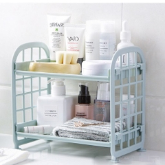 Kệ Nhựa 2 Tầng Mini Đựng Đồ Đa Năng