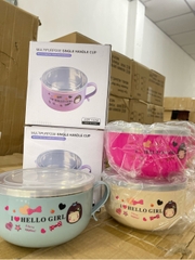 Tô Ăn Mì Kèm Muỗng Có Nắp Size 16cm (Thùng 100)