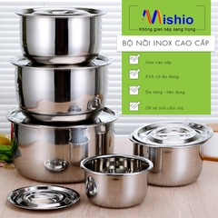 Bộ 5 Nồi Kiêm Thau Inox MyHome (Thùng 30)