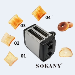 Máy Nướng Bánh Mì 2 Ngăn Sokany