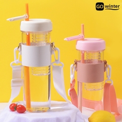 Ly Detox 850Ml Trong Suốt Kèm Dây Đeo ( Thùng 80)