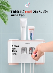 Bộ Nhả Kem Đánh Răng Đôi Kèm 4 Ly Ecoco E1802 (Thùng 36)