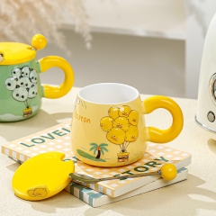 Cốc Sứ Cute Chùm Bông Quai Nón (Thùng 60)