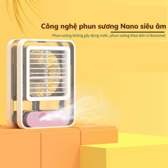 Quạt Tích Điện Kèm Phun Sương Mini ( Thùng 36 Cái)