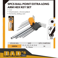 BỘ LỤC GIÁC BI 9 CÂY 1.5-10MM TOLSEN - 20053/54