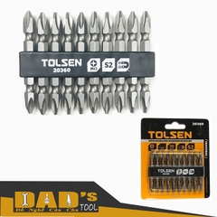 BỘ 10 MŨI VÍT 2 ĐẦU CỘNG TOLSEN - 20360