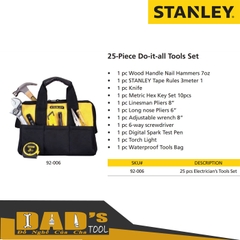 TÚI ĐỒ NGHỀ CƠ BẢN 25 Chi tiết STANLEY 92-006-23