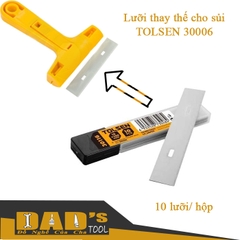 LƯỠI DAO DÙNG CHO SỦI 30006 100x18.5x0.4MM (TÉP 10 LƯỠI) TOLSEN - 30116