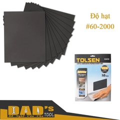 BỘ 10 TỜ GIẤY NHÁM ƯỚT 230x280mm #60-2000 TOLSEN 32401-19