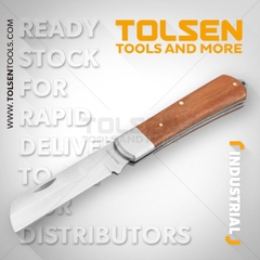 DAO XẾP THỢ ĐIỆN CÁN GỖ TOLSEN - 38040/41