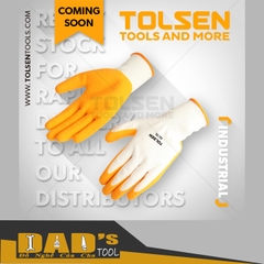 GĂNG TAY TRÁNG CAO SU MỘT MẶT CÔNG NGHIỆP 10(XL) TOLSEN - 45016