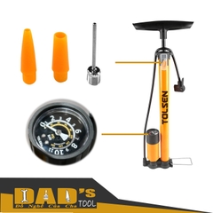 ỐNG BƠM XE ĐẠP 38x610MM CÓ ĐỒNG HỒ ĐO ÁP SUẤT TOLSEN - 65505