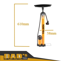 ỐNG BƠM XE ĐẠP 38x610MM CÓ ĐỒNG HỒ ĐO ÁP SUẤT TOLSEN - 65505