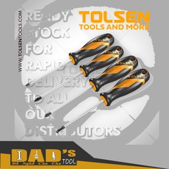 BỘ 4 CÂY TUA VÍT CÁN MỀM 10MM TOLSEN - 20180