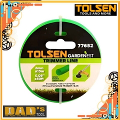 DÂY CẮT CỎ BẢN TRÒN 2.0MMX15M (XANH) TOLSEN - 77652