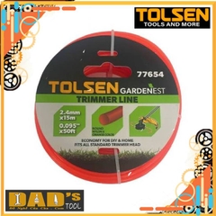 DÂY CẮT CỎ BẢN TRÒN 2.4MMX15M (CAM) TOLSEN - 77654