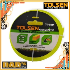 DÂY CẮT CỎ BẢN VUÔNG 3.0MMX15M (VÀNG) TOLSEN - 77659