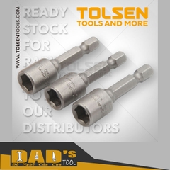 BỘ 3 MŨI VÍT BẮN TÔN (CÓ TỪ) 12-14x65MM TOLSEN 77847/49