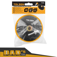 ĐẾ NHÁM DÍNH ĐÁNH BÓNG CÓ ĐAI ỐC 115/125/150mm TOLSEN 77260/61/62