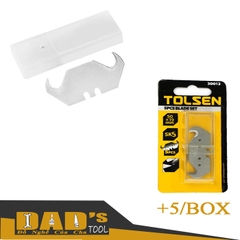 LƯỠI DAO TRÁI ẤU 50x19x31x0.6MM (TÉP 5 LƯỠI) TOLSEN - 30013