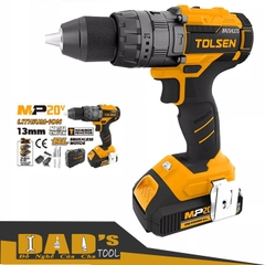 MÁY KHOAN PIN (CÓ BÚA) 20V 13MM (KHÔNG THAN) TOLSEN - 87254