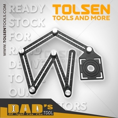 THƯỚC ĐỊNH VỊ LỖ KHOAN LÁT GẠCH 6 GỐC GẤP TOLSEN - 41045