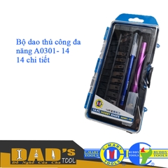 BỘ DAO THỦ CÔNG ĐA NĂNG 14 CHI TIẾT C-MART A0301-14