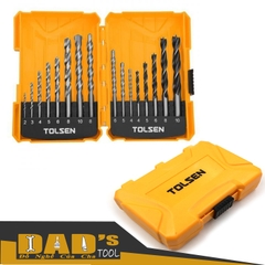 BỘ 16 MŨI KHOAN GỖ-TƯỜNG-SẮT TOLSEN - 75628