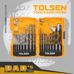 BỘ 16 MŨI KHOAN GỖ-TƯỜNG-SẮT TOLSEN - 75628