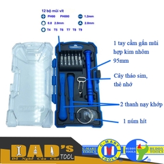 BỘ TUA VÍT SỬA ĐIỆN THOẠI 17 chi tiết C-MART C0028