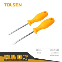 BỘ 2 TUA VÍT CHÓNG TRƯỢT 100MM TOLSEN -20735
