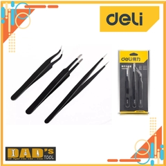 BỘ 3 CÂY NHÍP GẤP LINH KIỆN ĐIỆN TỬ DELI - DL396003
