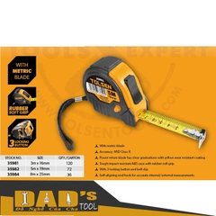 THƯỚC CUỘN THÉP BỌC NHỰA HỆ MÉT 3/5/8m TOLSEN - 35981/82/84