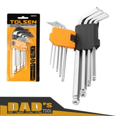 BỘ LỤC GIÁC BI 9 CÂY 1.5-10MM TOLSEN - 20053/54