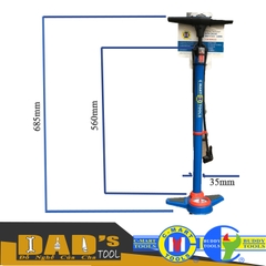 ỐNG BƠM XE ĐẠP ( Bơm tay) CÓ ĐỒNG HỒ 685mm C-MART L0006