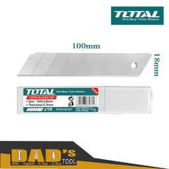 LƯỠI DAO RỌC GIẤY 18x100mm (10LƯỠI/HỘP) TOTAL THT519181