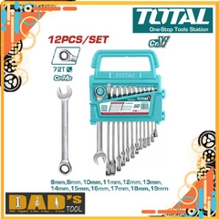BỘ 12 CỜ LÊ VÒNG MIỆNG TỰ ĐỘNG 8 ĐẾN 19MM TOTAL - THT102RK0126