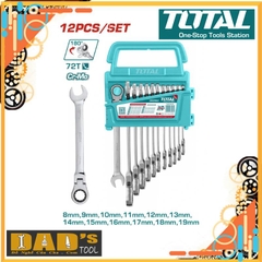 BỘ 12 CỜ LÊ VÒNG MIỆNG TỰ ĐỘNG LINH HOẠT 8 ĐẾN 19MM TOTAL - THT102RK5126