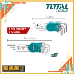 BỘ 9 LỤC GIÁC ĐẦU BẰNG 1.5-10mm TOTAL – THT106191/92