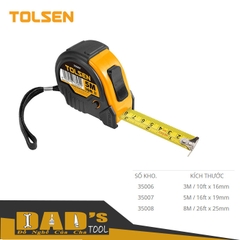 THƯỚC CUỘN THÉP BỌC NHỰA 3/5/8m TOLSEN 35006/07/08